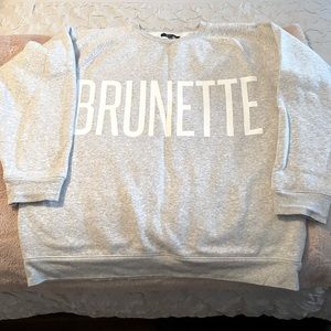 Brunette Big Sister Crew in Grey size M/L Oversized crewneck!! Like new
